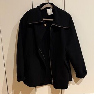 Sandro Black Wool Coat